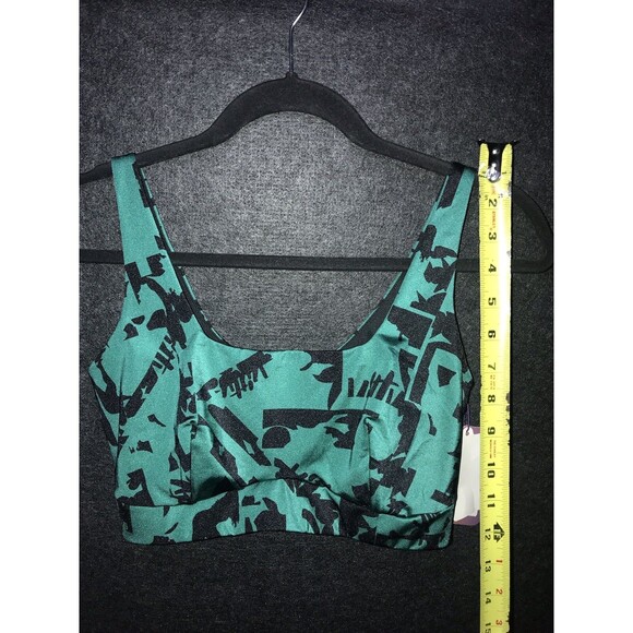 Yitty Sports Bra Headliner Shaping Midi Bralette Green Black Medium Deep Sea Liz - Picture 10 of 10